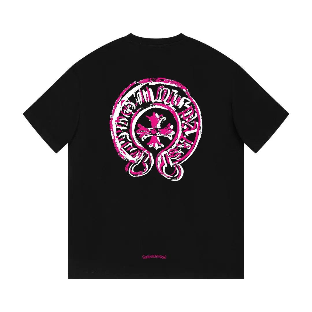 🅿️170 Croix Heart Short Sleeve - Made of 280g double yarn pure cotton, the fabric color is custom-dyed and will not shrink or fade. Comfortable to the touch and super texture❤️Full set of accessories. A must-have for trendy men and trendy women, the classic off-shoulder slightly wide version is available exclusively from stock!           ⚠ Top version official website quality ❕ Color: White Black Size: S M L XL Crowd: Same style for men and women